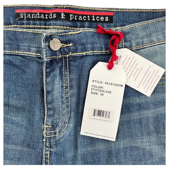 Standards & Practices Women's Size 10 Distressed Boyfriend Jeans NWT Size 30 - Picture 5 of 14